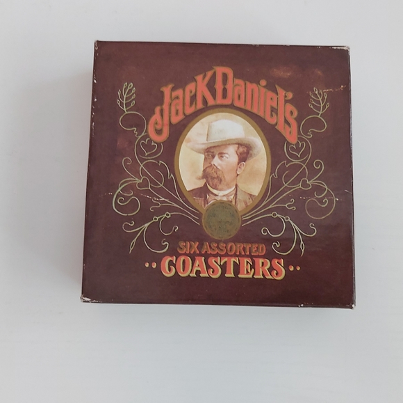 Jack Daniels set of 6 coasters cork bottom with the box - Picture 7 of 11